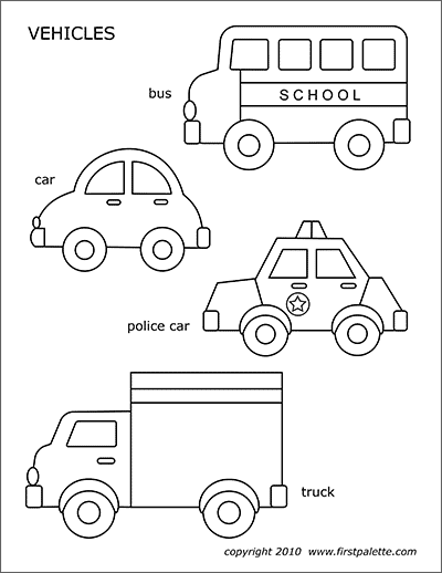 police car template for kids