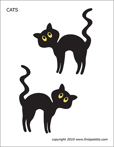 halloween cat silhouette pattern