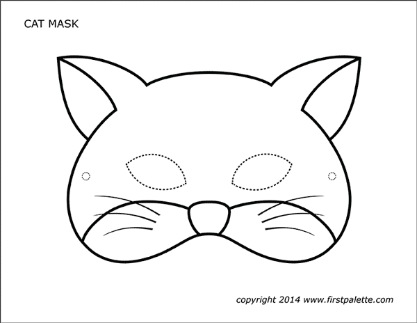 Cat Masks | Free Printable Templates & Coloring Pages | FirstPalette.com