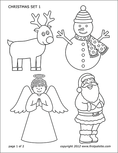 christmas ornaments to color