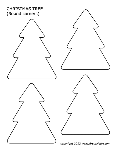 christmas tree templates  free printable templates