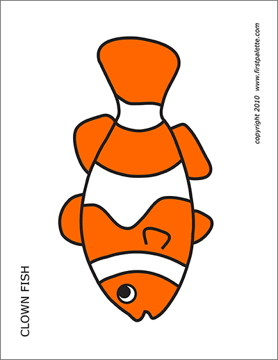 Free Printable Clown Fish Template