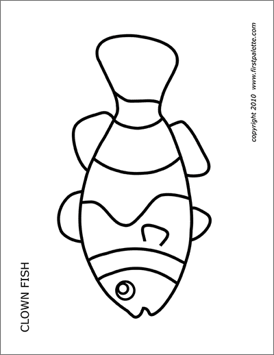 simple fish coloring page