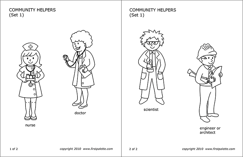Free Printable Community Helper Coloring Pages For Kids