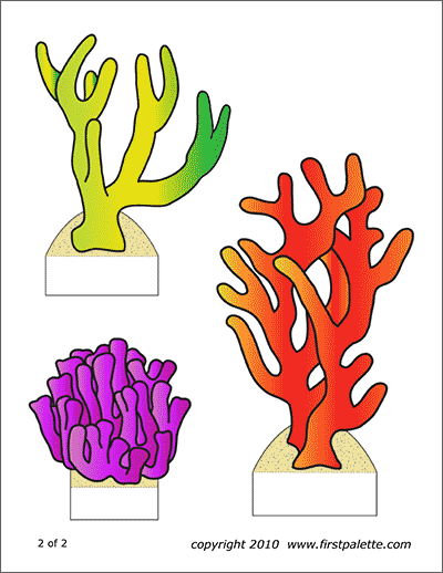 printable coral stencil