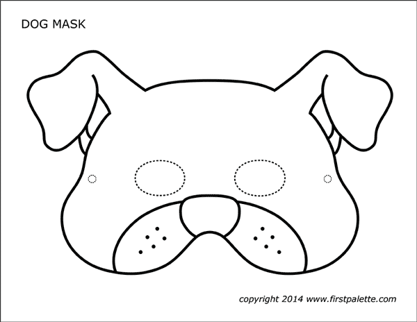Download Dog Or Puppy Masks Free Printable Templates Coloring Pages Firstpalette Com