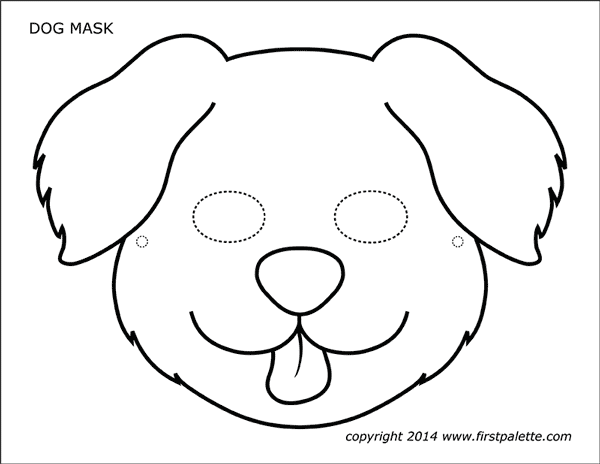 Download Dog or Puppy Masks | Free Printable Templates & Coloring ...