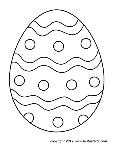 Large Printable Egg Template Floss Papers
