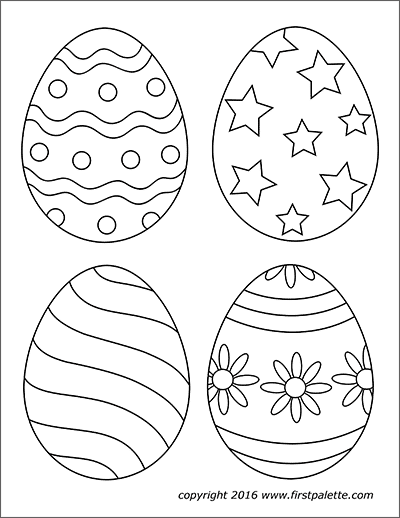 easter eggs  free printable templates  coloring pages