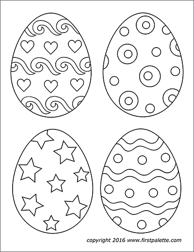 one easter egg coloring page