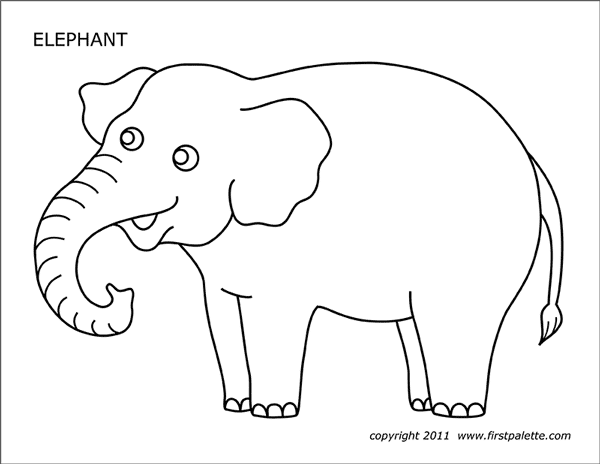 elephant  free printable templates  coloring pages