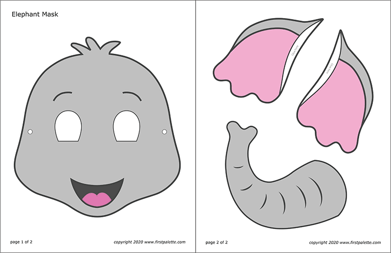 Elephant Mask Template Free FREE PRINTABLE TEMPLATES