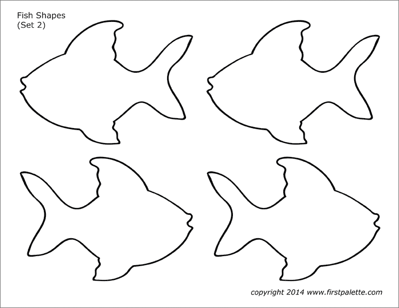 Fish Shapes Free Printable Templates & Coloring Pages