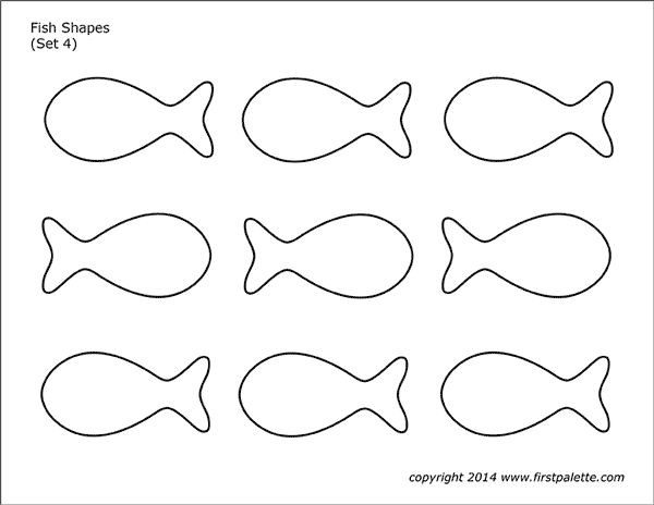 Fish Shapes, Free Printable Templates & Coloring Pages