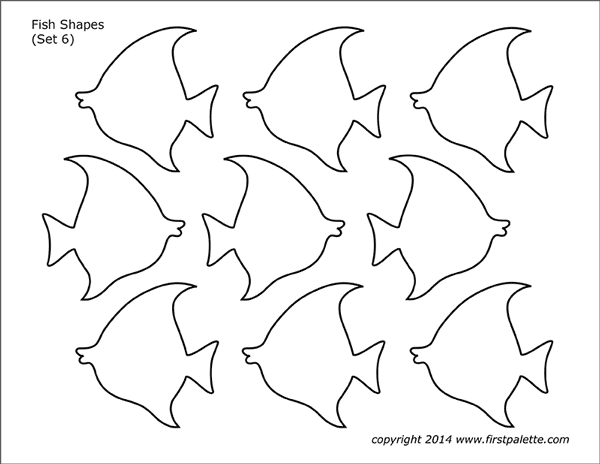 fish shapes free printable templates coloring pages firstpalette com