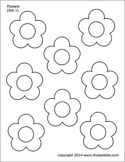 Flowers Free Printable Templates Coloring Pages FirstPalette