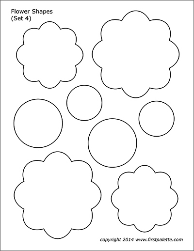 Flower Shapes, Free Printable Templates & Coloring Pages