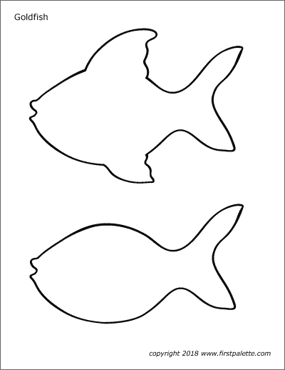 simple goldfish outline