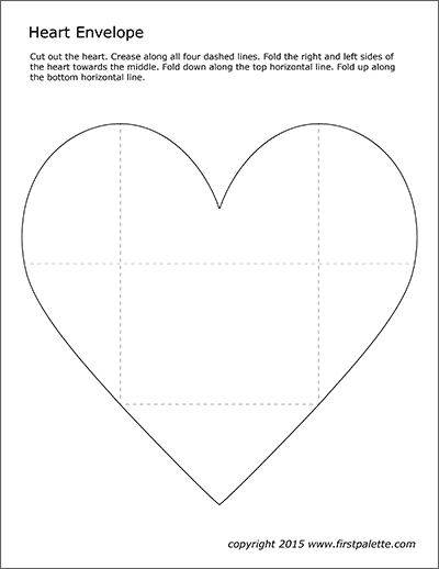 Download Heart Envelope Template | Free Printable Templates & Coloring Pages | FirstPalette.com
