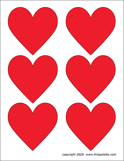Free Printable Printable Red Hearts To Cut Out