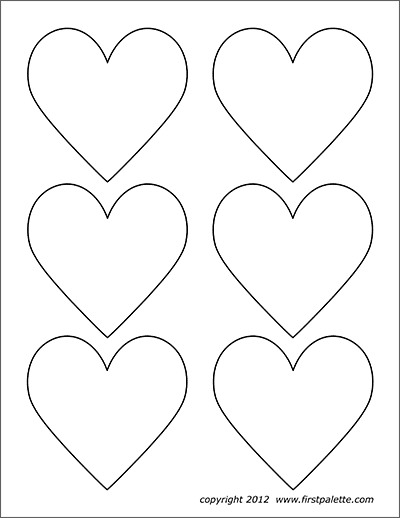 Hearts Free Printable Templates Coloring Pages FirstPalette com