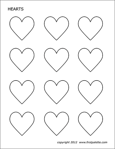 hearts free printable templates coloring pages firstpalette com