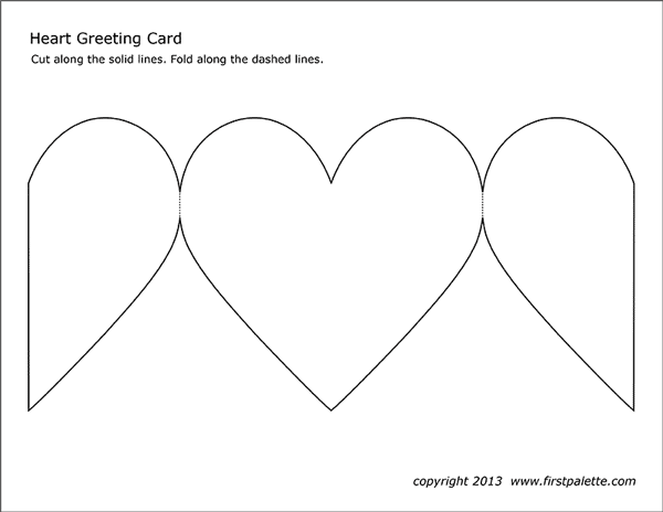 heart greeting card free printable templates coloring pages
