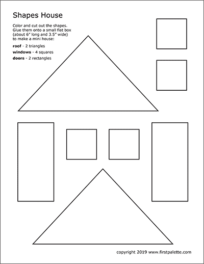 Shapes House Template | Free Printable Templates & Coloring Pages