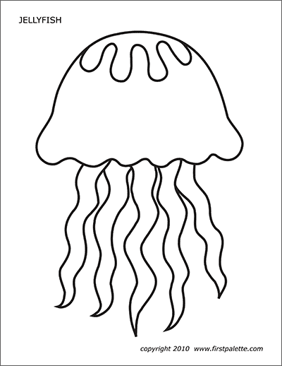 Jellyfish Free Printable Templates Coloring Pages FirstPalette com
