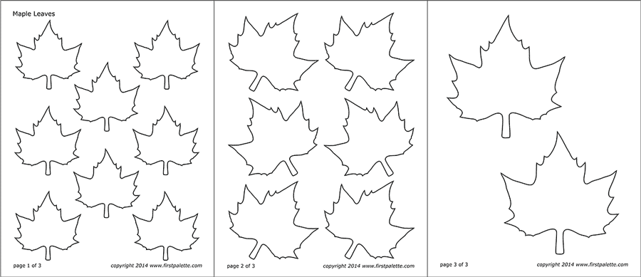 Leaf Template  Free Printable Leaf Outlines - One Little Project