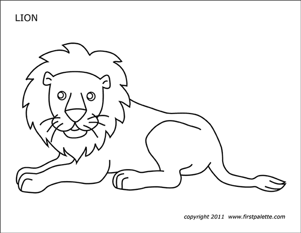 Free Printable Lion Outline Template