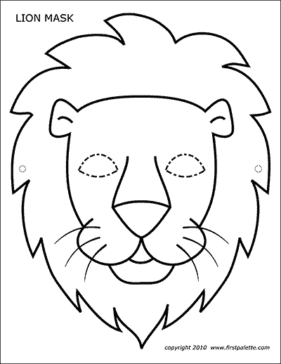 Lion Mask Free Printable Templates Coloring Pages FirstPalette com