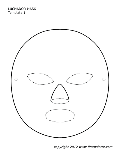 Luchador Mask Templates | Free Printable Templates & Coloring Pages