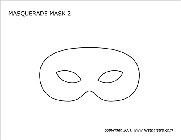 Masquerade and Mardi Gras Mask Templates, Free Printable Templates &  Coloring Pages
