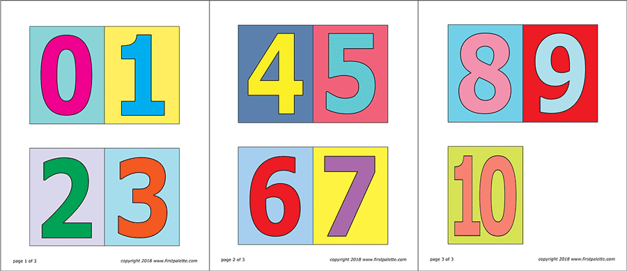 Colored Printable Numbers 1 10 8 Best Printable Very Large Numbers 1 Images