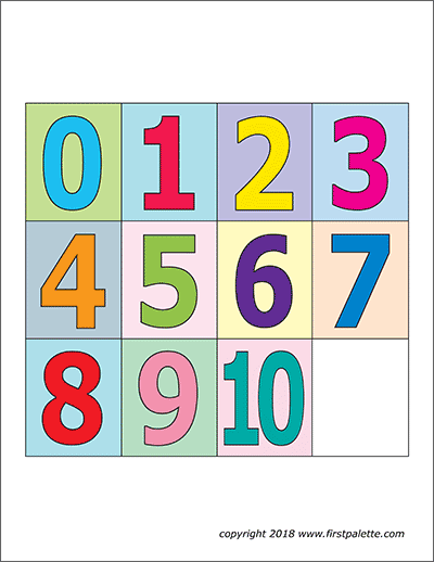 8x11 printable numbers