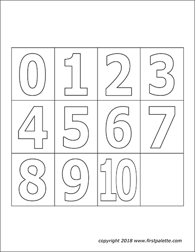 printable numbers a4 size