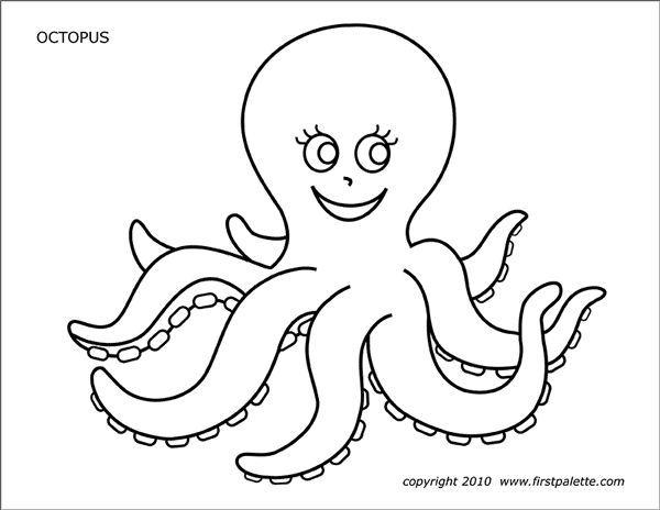 Octopus Free Printable Templates Coloring Pages FirstPalette com