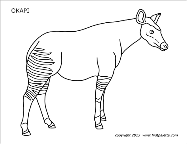 okapi coloring pages