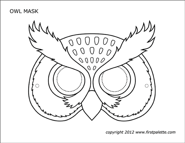 Owl Mask Free Printable Templates Coloring Pages FirstPalette com
