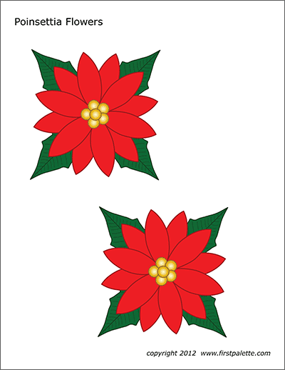 Poinsettia Flowers | Free Printable Templates & Coloring Pages