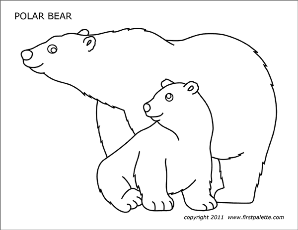 Polar Bear Free Printable Templates Coloring Pages FirstPalette