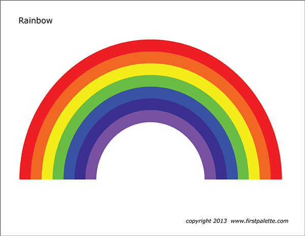 Rainbow | Free Printable Templates &amp; Coloring Pages | FirstPalette.com