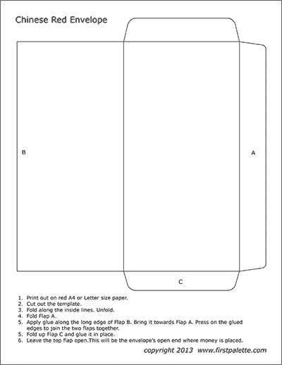 Chinese Red Envelope Template, Free Printable Templates & Coloring Pages