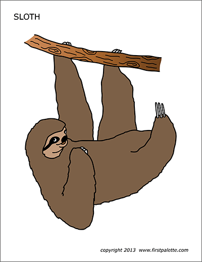 Download Sloth Free Printable Templates Coloring Pages Firstpalette Com