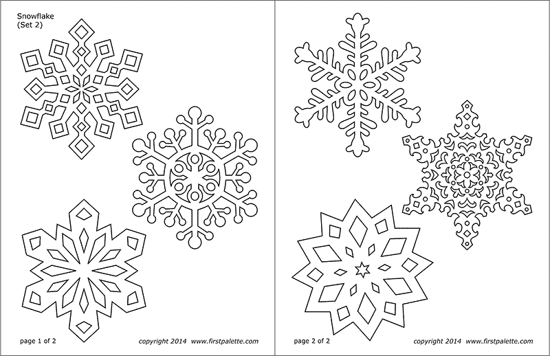 Snowflake Coloring Pages Free Printable Templates Coloring Pages