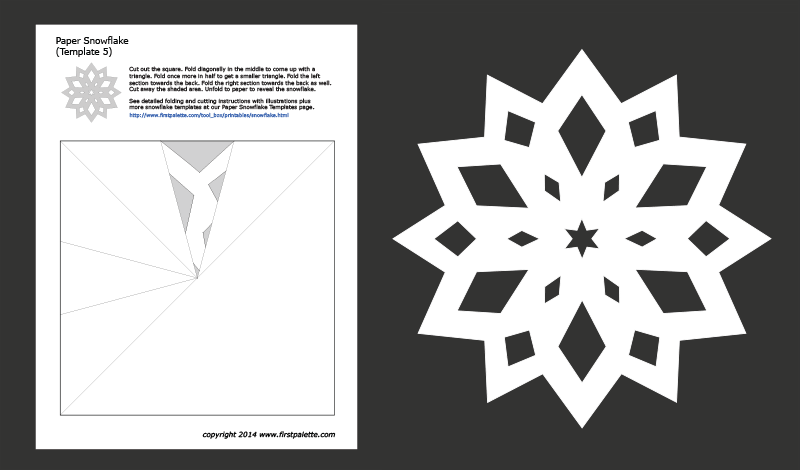 Printable Snowflake Pattern Printable 3d Snowflake Template Classles 