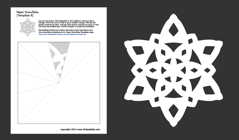 Template Cut Out Paper Snowflake Cutting Stock Vector (Royalty Free)  717230032