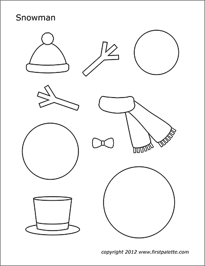 Snowman Free Printable Templates Coloring Pages FirstPalette com