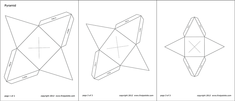 Square Pyramid Template Free Printable Templates Coloring Pages